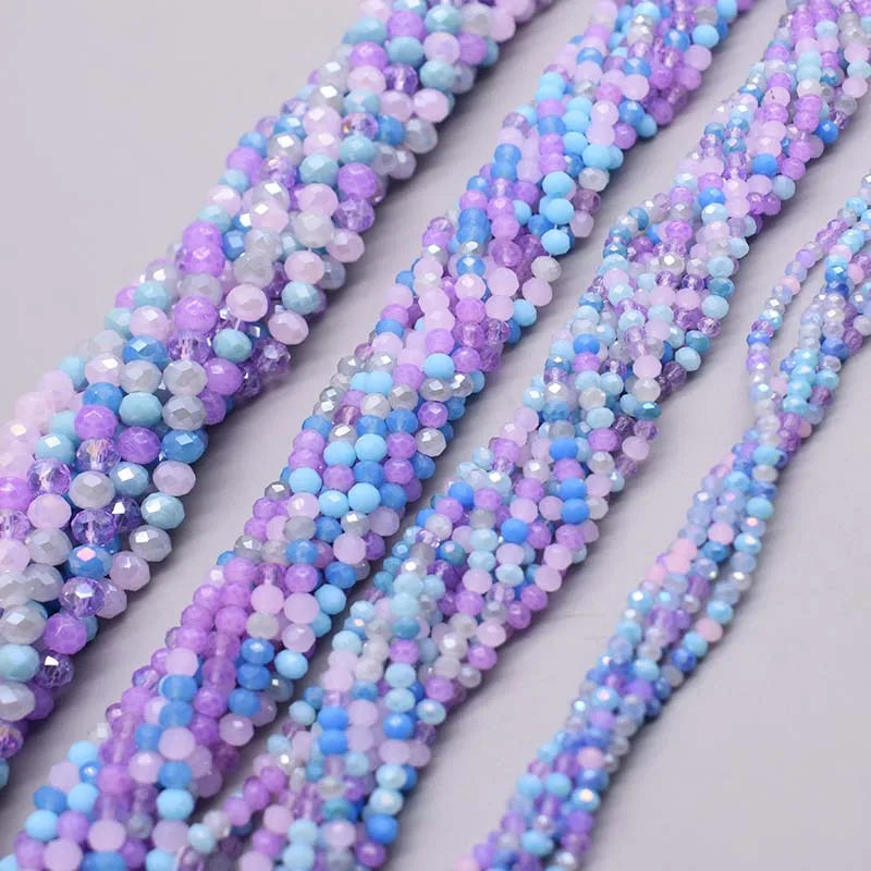 Rondelle Crystal Glass Beads (2mm, 3mm, 4mm, 6mm, 8mm)