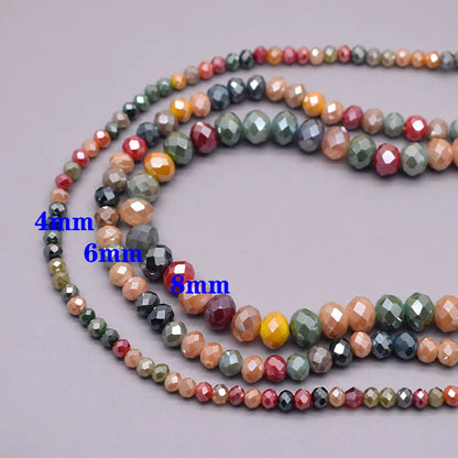 Rondelle Crystal Glass Beads (2mm, 3mm, 4mm, 6mm, 8mm)