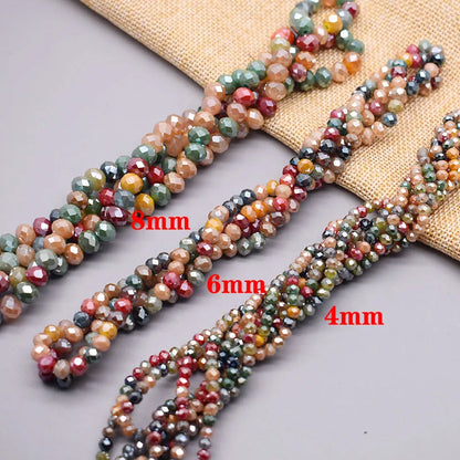 Rondelle Crystal Glass Beads (2mm, 3mm, 4mm, 6mm, 8mm)