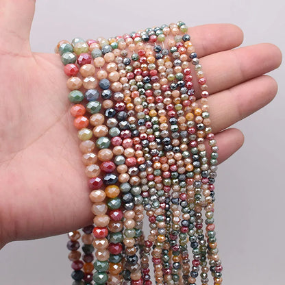 Rondelle Crystal Glass Beads (2mm, 3mm, 4mm, 6mm, 8mm)